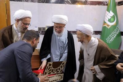 تصاویر آیت‌الله جوادی آملی در کربلا + ببینید
