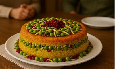 طرز تهیه ته چین نخود فرنگی؛ با مرغ و ساده