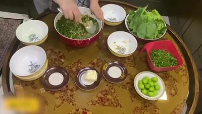 فیلم / طرز تهیه دلمه برگ مو تبریز مخصوص چهارشنبه سوری با عطر و طعم بی‌ نظیر