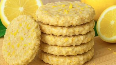طرز تهیه شیرینی رژیمی / دستور پخت کوکی لیمو بدون آرد، بدون شکر و بدون فر