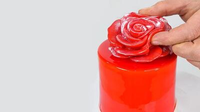 آموزش قدم به قدم ساخت گل با ژله برای تزئین کیک و دسر