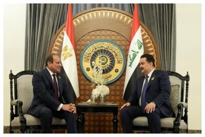 دیدار و رایزنی نخست‌وزیر عراق با رئیس جمهور مصر