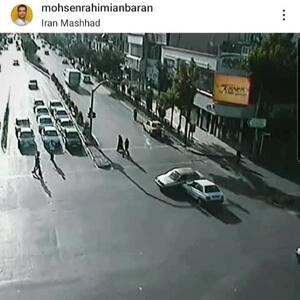 تصادفی عجیب در مشهد بدنبال عبور از چراغ قرمز