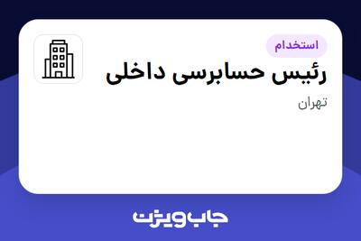 استخدام رئیس حسابرسی داخلی در سازمانی فعال در حوزه تولیدی / صنعتی