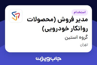 استخدام مدیر فروش (محصولات روانکار خودرویی) در گروه استین