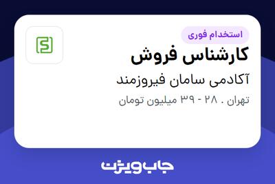 استخدام کارشناس فروش - خانم در آکادمی سامان فیروزمند