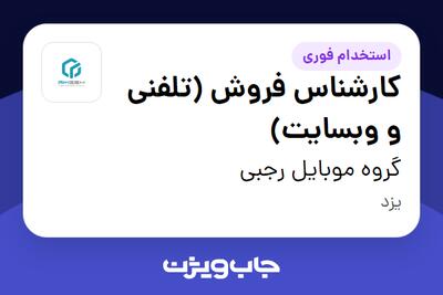 استخدام کارشناس فروش (تلفنی و وبسایت) - خانم در گروه موبایل رجبی