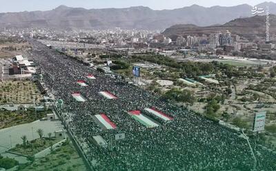 عکس/ تظاهرات میلیونی یمنی‌ها در حمایت از فلسطین