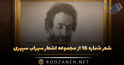 شعر شماره ۱۶ از مجموعه اشعار سهراب سپهری؛ می تازی همزاد عصیان به شکار ستاره ها رهسپاری ...