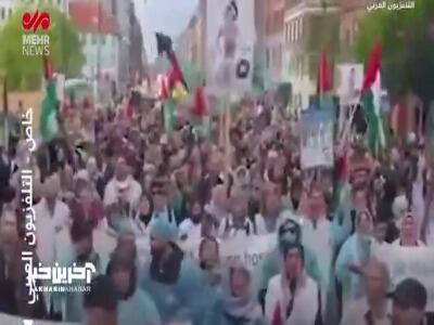 تظاهرات در کپنهاگ برای توقف جنگ در غزه