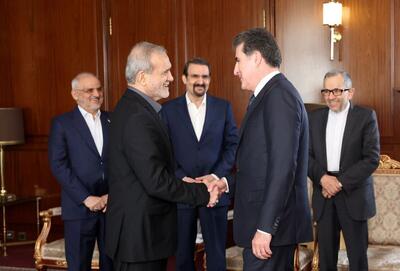  رییس اقلیم کردستان عراق در تهران؛ دیدار نیچیروان بارزانی با مسعود پزشکیان