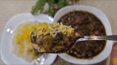طرز خورشت باقالی با رب انار، یک غذای سنتی و مجلسی، سریع و خوشمزه