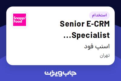 استخدام Senior E-CRM Specialist (Commercial) در اسنپ فود