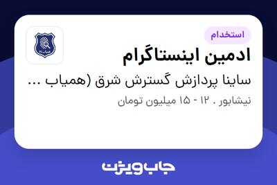 استخدام ادمین اینستاگرام در ساینا پردازش گسترش شرق (همیاب 24)