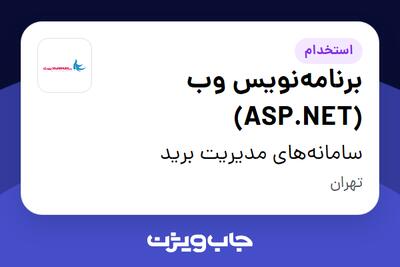 استخدام برنامه‌نویس وب (ASP.NET) در سامانه‌های مدیریت برید
