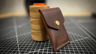 طرز دوخت کیف پول کوچک چرمی که از ضایعات چرم ساخته شده!
