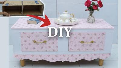 آموزش ساخت میز چای مقوایی و صندلی چندمنظوره DIY