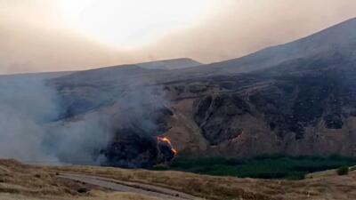 آتش در مراتع نوار مرزی غرب کرمانشاه مهار شد