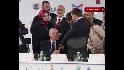 «اردوغان» بدون هیچ حرفی «ماکرون» را تحقیر کرد+ فیلم