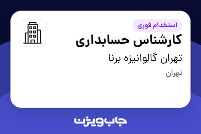 استخدام کارشناس حسابداری - خانم در تهران گالوانیزه برنا