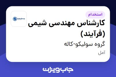 استخدام کارشناس مهندسی شیمی (فرآیند) در گروه سولیکو-کاله