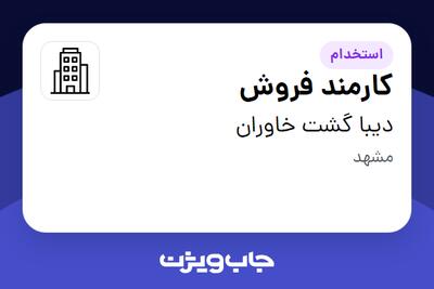 استخدام کارمند فروش - خانم در دیبا گشت خاوران