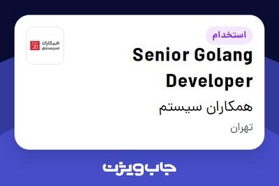 استخدام Senior Golang Developer در همکاران سیستم