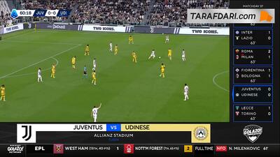 گل نیکولاس گونزالس به اودینزه (یوونتوس 1-0 اودینزه) - پارس فوتبال