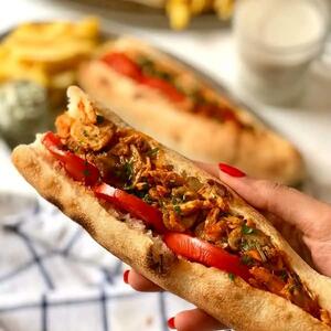 طرز تهیه ساندوچ مرغ و بادمجان مخصوص + فیلم - سبک ایده آل