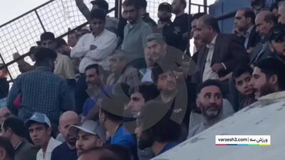 حضور جنجالی مجتبی جباری در لیگ آزادگان + فیلم