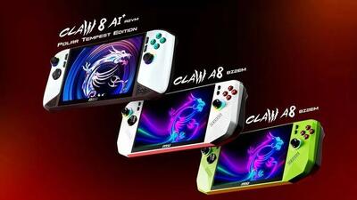 Claw A8 معرفی شد؛ اولین کنسول دستی MSI با پردازنده RYZEN
