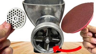 ترفندی آسان و سریع برای تیز کردن تیغه چرخ گوشت (فیلم)