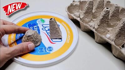 ساخت دیوارکوب زیبا با تخم مرغ و درب پلاستیکی ماست!