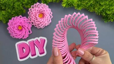 نحوه ساخت گل های هزار پر با فوم برای دکوراسیون