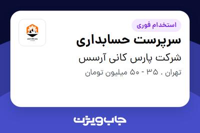 استخدام سرپرست حسابداری در شرکت پارس کانی آرسس