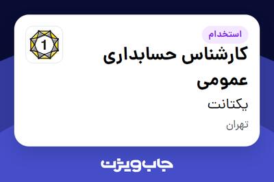 استخدام کارشناس حسابداری عمومی در یکتانت