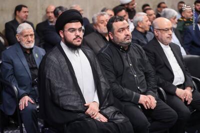 عکس/ حضور فرزندان شهید نصرالله در حسینیه امام خمینی(ره)