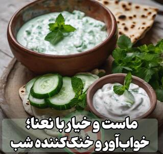 ماست و خیار با نعنا: شامی سبک برای خوابی آرام و معده‌ای خنک - سبک ایده آل