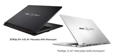 MSI نسخه Mercedes-AMG Motorsport لپ تاپ‌های +Stealth A16 AI و +Prestige 16 AI را به نمایش گذاشت