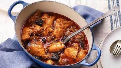 طرز تهیه مرغ و آلو با رب انار مجلسی و خوشمزه