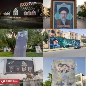 اکران گسترده شهری در مشهد به مناسبت نخستین سالگرد شهادت آیت‌الله رئیسی و شهدای خدمت