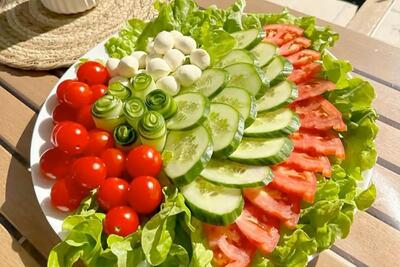 ایده تزیین سالاد برای مهمانی و دورهمی‌ها/مدل‌ خلاقانه تزیین سالاد برای دورهمی‌های خانگی