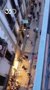 درگیری شدید هواداران تاتنهام و منچستریونایتد در بیلبائو