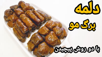 طرز تهیه دلمه برگ مو خوشمزه وباروش پیچیدن دلمه باتمام نکات