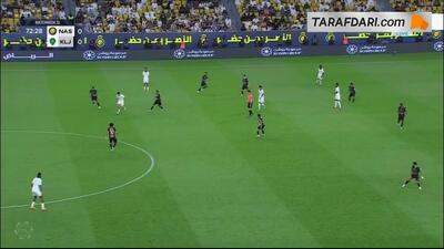 باز هم بدشانسی برای CR7؛ برخورد ضربه کریستیانو رونالدو به تیر دروازه الخلیج (النصر 0-0 الخلیج) - پارس فوتبال