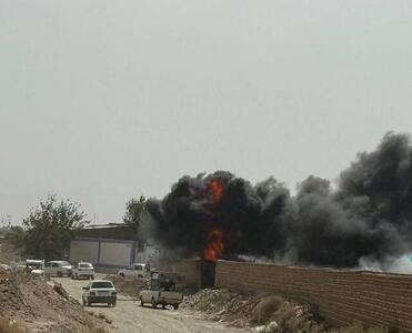 حریق گسترده انبار ضایعات در گناباد مهار شد
