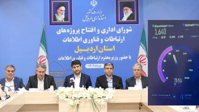 ثبت سرعت ۱۶۴۰ مگابیتی ۵G همراه اول در اردبیل در حضور وزیر ارتباطات 
