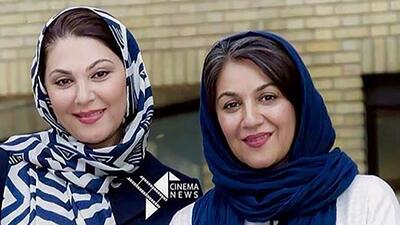 عکس زیرخاکی از خانوم بازیگر با دامن کوتاه لو رفت/ لاله اسکندری با خواهرش در تولد