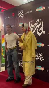 تیپ و استایل نوید محمدزاده و فرشته حسینی در اکران «بی‌سروصدا»