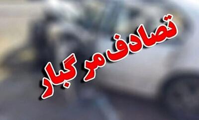برخورد مرگبار پژو با تریلی، جان دو نفر را گرفت